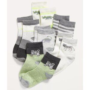 Old Navy Toddler Boys Crew Socks Size 2T-3T 6 Pairs New